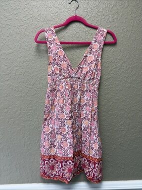 Aeropostale small Sleeveless Floral Mini Dress in Pink and Red